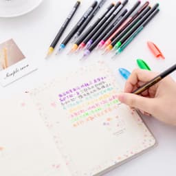 12/18/24 Colors Gel Pen Set Pastel Metallic Neon Glitter Pens For Adult Coloring Book Journals Drawing Doodling Art Markers