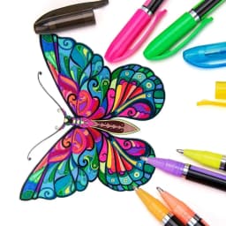 12/18/24 Colors Gel Pen Set Pastel Metallic Neon Glitter Pens For Adult Coloring Book Journals Drawing Doodling Art Markers