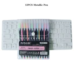 12/18/24 Colors Gel Pen Set Pastel Metallic Neon Glitter Pens For Adult Coloring Book Journals Drawing Doodling Art Markers