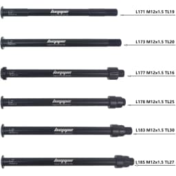 HEPPE MTB Road Bike Thru Axle Rear Hub Thru Axle Front Fork Shaft Skewers 12x100 12x110 12x142 12x148 M12xP1.0/P1.5/P1.75