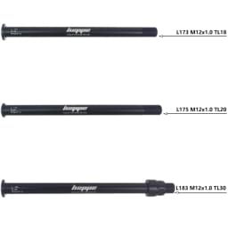 HEPPE MTB Road Bike Thru Axle Rear Hub Thru Axle Front Fork Shaft Skewers 12x100 12x110 12x142 12x148 M12xP1.0/P1.5/P1.75