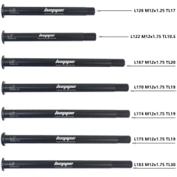 HEPPE MTB Road Bike Thru Axle Rear Hub Thru Axle Front Fork Shaft Skewers 12x100 12x110 12x142 12x148 M12xP1.0/P1.5/P1.75