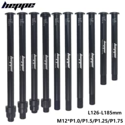 HEPPE MTB Road Bike Thru Axle Rear Hub Thru Axle Front Fork Shaft Skewers 12x100 12x110 12x142 12x148 M12xP1.0/P1.5/P1.75