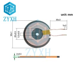 35mm 50mm Wireless Charger Transmitter Coil Universal Wireless Charging DIY PCBA Circuit Coil