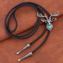 nordic Elk Turquoise Retro Men and Women Fashion bolo Tie