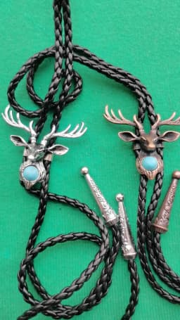 nordic Elk Turquoise Retro Men and Women Fashion bolo Tie
