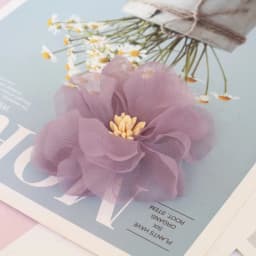 10PCS/Lot 6CM Handmade Chiffon Fabric Flowers Dress Hats Shoes Decoration Hair Accessories
