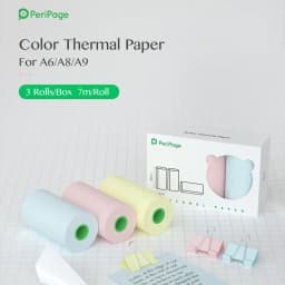 PeriPage 56x30 77x30mm Thermal Paper Label Paper Sticker for Thermal Pocket Mini Wireless Printer A9 Translucent Color Paper