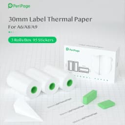 PeriPage 56x30 77x30mm Thermal Paper Label Paper Sticker for Thermal Pocket Mini Wireless Printer A9 Translucent Color Paper
