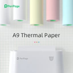 PeriPage 56x30 77x30mm Thermal Paper Label Paper Sticker for Thermal Pocket Mini Wireless Printer A9 Translucent Color Paper
