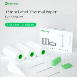 PeriPage 56x30 77x30mm Thermal Paper Label Paper Sticker for Thermal Pocket Mini Wireless Printer A9 Translucent Color Paper