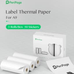 PeriPage 56x30 77x30mm Thermal Paper Label Paper Sticker for Thermal Pocket Mini Wireless Printer A9 Translucent Color Paper