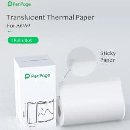 PeriPage 56x30 77x30mm Thermal Paper Label Paper Sticker for Thermal Pocket Mini Wireless Printer A9 Translucent Color Paper