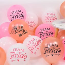 10Pcs Rose Gold Team Bride Latex Confetti Balloons Hen Bachelorette Party Decoration Bride To Be Bridal Shower Supplies Wedding