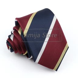 Brand New Men's Tie Red Blue Yellow Striped Plaid Jacquard Necktie Daily Wear Accessories Cravat Wedding Party Gift For A Man