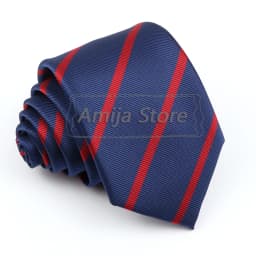 Brand New Men's Tie Red Blue Yellow Striped Plaid Jacquard Necktie Daily Wear Accessories Cravat Wedding Party Gift For A Man