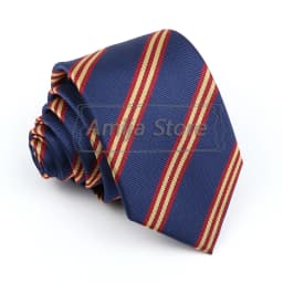 Brand New Men's Tie Red Blue Yellow Striped Plaid Jacquard Necktie Daily Wear Accessories Cravat Wedding Party Gift For A Man