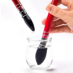 1pcs Squirrel Hair Red Black Round Head Pointed Mop Brush Watercolor Pen Gouache Brush Art Hook Line Pen Multiple Models
