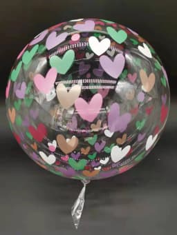 20 Inch Butterfly Printed BoBo Balloons Happy Birthday Transparent Bubble Balloon Birthday Party Baby Shower Wedding Decorations