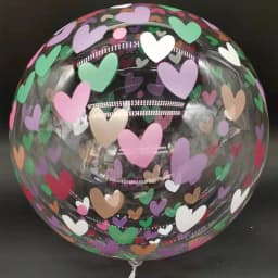 20 Inch Butterfly Printed BoBo Balloons Happy Birthday Transparent Bubble Balloon Birthday Party Baby Shower Wedding Decorations