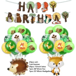 Woodland Tableware Jungle Safari Birthday Decoration Wild One 1st Bithday Party Supplies Forest Animal Paper Plates Banner
