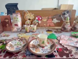 Woodland Tableware Jungle Safari Birthday Decoration Wild One 1st Bithday Party Supplies Forest Animal Paper Plates Banner