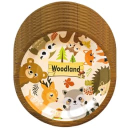 Woodland Tableware Jungle Safari Birthday Decoration Wild One 1st Bithday Party Supplies Forest Animal Paper Plates Banner