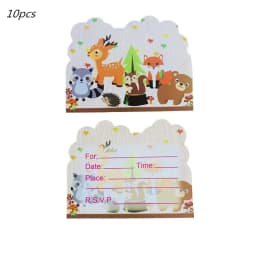 Woodland Tableware Jungle Safari Birthday Decoration Wild One 1st Bithday Party Supplies Forest Animal Paper Plates Banner