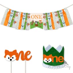 Woodland Tableware Jungle Safari Birthday Decoration Wild One 1st Bithday Party Supplies Forest Animal Paper Plates Banner