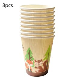 Woodland Tableware Jungle Safari Birthday Decoration Wild One 1st Bithday Party Supplies Forest Animal Paper Plates Banner