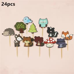 Woodland Tableware Jungle Safari Birthday Decoration Wild One 1st Bithday Party Supplies Forest Animal Paper Plates Banner