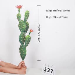 70CM Artificial Plants Cactus Flowering Succulents Fake Tropical Green Aloe Vera Indoor Home Living Room House Decor Accessori