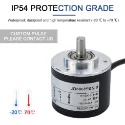 Cloweit 50mm Incremental Rotary Encoder 8mm Shaft Photoelectric Optical Switch AB 2 Phases 10-1024-3600 PPR 5-24VDC