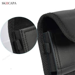 Leather Phone Pouch For Samsung Z Flip 8 7 Belt Clip Holster Oxford Cloth Phone Case For Galaxy Z Flip 4 3 5G SM-F711B Waist Bag