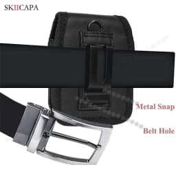 Leather Phone Pouch For Samsung Z Flip 8 7 Belt Clip Holster Oxford Cloth Phone Case For Galaxy Z Flip 4 3 5G SM-F711B Waist Bag