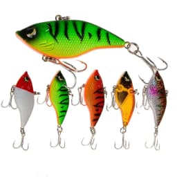 1Pcs Vib Fishing Lure 5cm 15g Sinking VIB Lure Artificial Wobbler Noise Lipless Crankbait for Bass Pike Full Swimming Layer