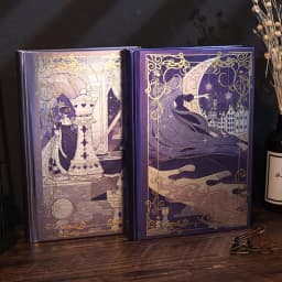 256 Page Retro Magic Castle Notebook Personalized Color Page Illustration Cute Diary Student Planner Agenda Notepad