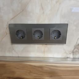 Wall Socket Crystal Glass Panel 16A Double Wall Power Outlet Triple Electrical sockets For Home Improvemet EU Standard Bingoelec