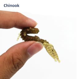 Chinook Soft Bait Lure 70mm 1.8g 10pcs Bamboo Shrimp Lure Wobblers Worm Fishing Silicone Fish Artificial Bait