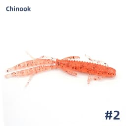 Chinook Soft Bait Lure 70mm 1.8g 10pcs Bamboo Shrimp Lure Wobblers Worm Fishing Silicone Fish Artificial Bait