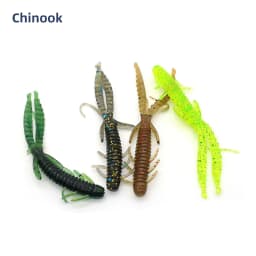 Chinook Soft Bait Lure 70mm 1.8g 10pcs Bamboo Shrimp Lure Wobblers Worm Fishing Silicone Fish Artificial Bait
