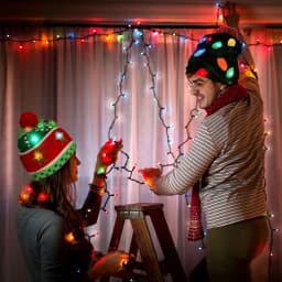 New Style! LED Christmas Hat Beanie Light Up Illuminate Warm Hat 48 Patterns New Year Snowman Sweater Hat Christmas Decorations