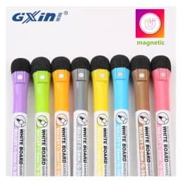 Gxin G-208 8Pcs Erasable Markers Set Colors Magnet Whiteboard Ink Pens School Teacher Resources Graffiti Drawing.Color Markers.