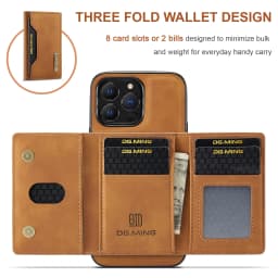 2 In 1 Detachable Magnetic Leather Case for IPhone 16 17 Pro Max 15 13 12 11 14 Plus Se 2022 Wallet Cover Cards Holder Pocket
