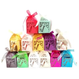 25pcs Wedding Bride Bridegroom Boutique Gift Box for Guest Favors Packaging Party Valentine's Day Gifts Wrapping Boxes Wholesale