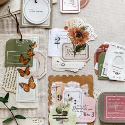 150 pcs Lron box labels Sticky note paper base border color collage message memo Decorative Wild Retro INS Style Craft Supplies