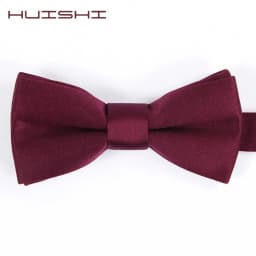 HUISHI Men's Ties Polyester Kids Bowtie Bow Ties For Children Solid Color Butterfly Knot Dress Shirt Accessories Wedding Cravats