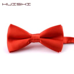 HUISHI Men's Ties Polyester Kids Bowtie Bow Ties For Children Solid Color Butterfly Knot Dress Shirt Accessories Wedding Cravats