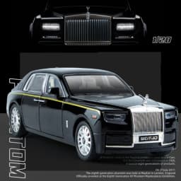 1/18 Rolls Royce Phantom Alloy Car Model Diecast & Toy Vehicles Metal Car Model Collection Simulation Sound and Light Kids Gifts