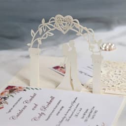 10/20Pcs White Gold Pearl Paper Laser Cut Wedding Invitations Card European Wedding Bridal Shower Decor Gift Greeting Card Kits